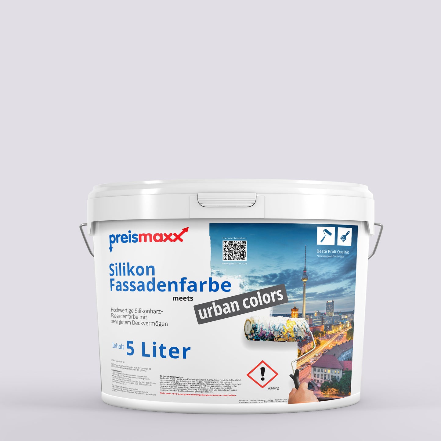 Silikonharz Fassadenfarbe, Zartviolett Lila, soft purple - Abperleffekt