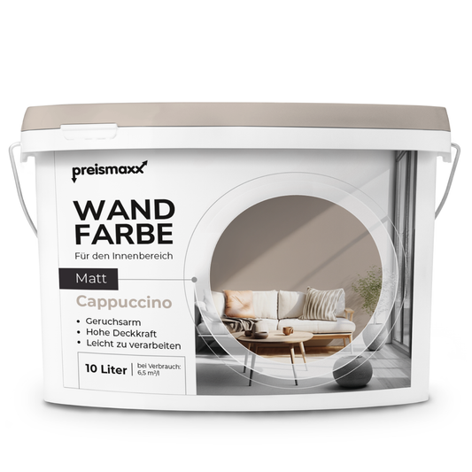 Wandfarbe Profiweiß Braun cappuccino