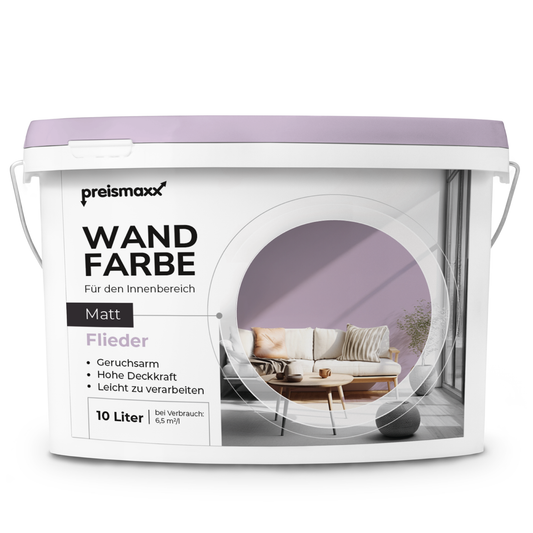 Wandfarbe Profiweiß Lila lilac Flieder