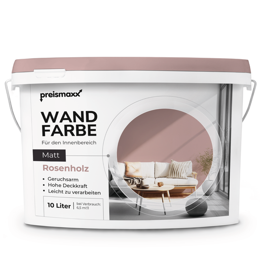 Wandfarbe Profiweiß rosewood rot Rosenholz