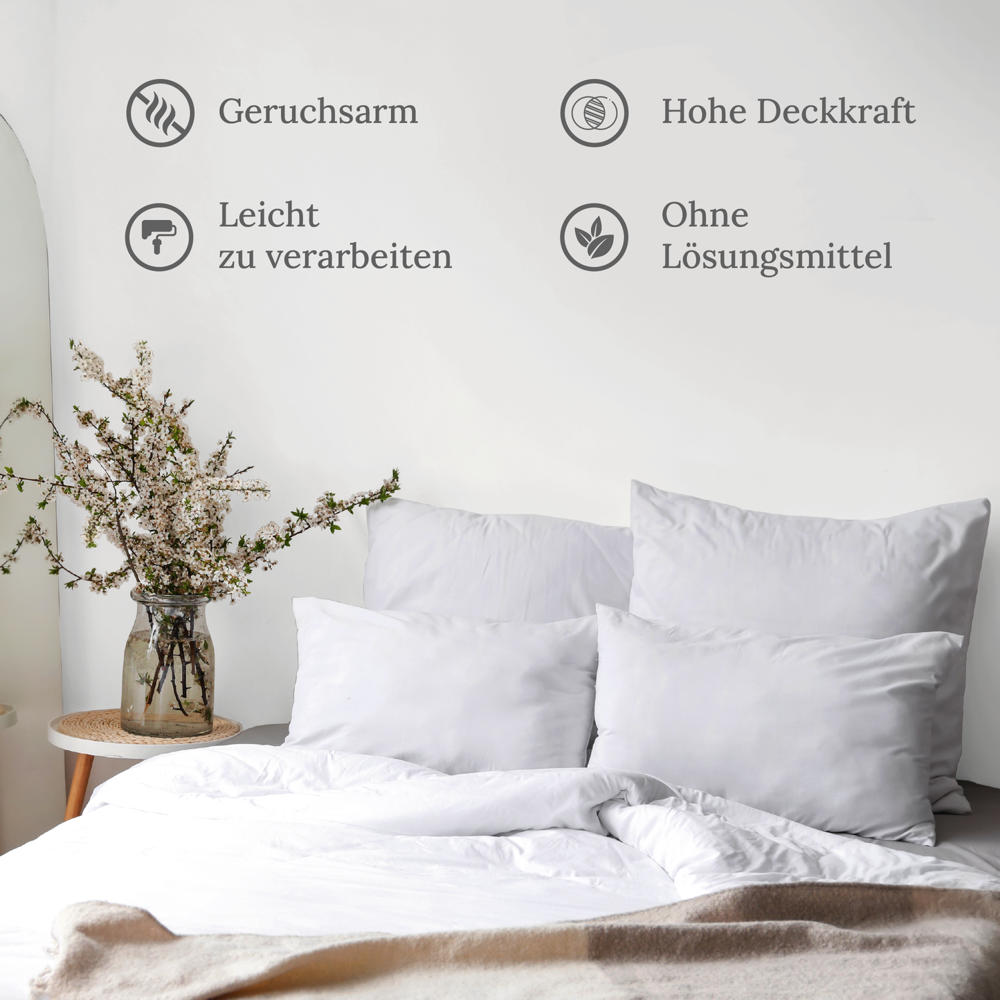 Wandfarbe Profiweiß Silbergrau