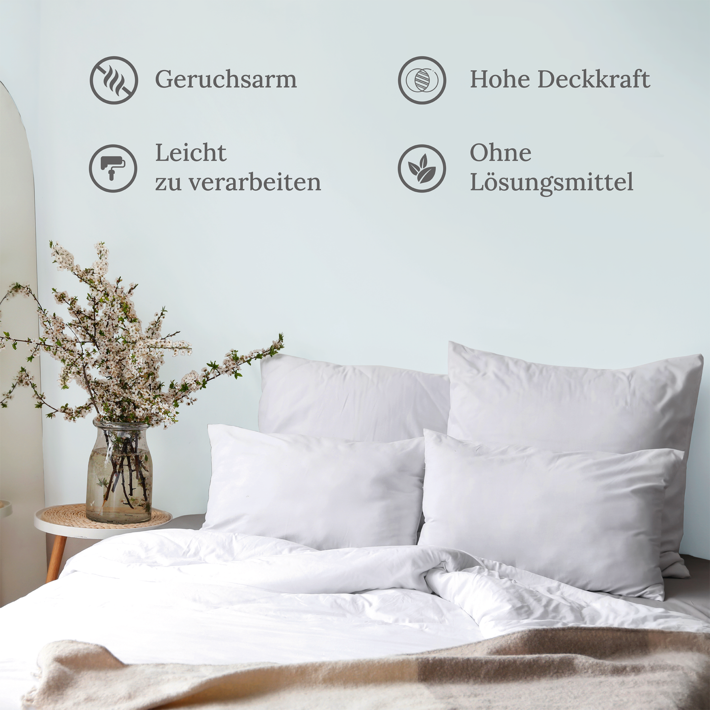 Wandfarbe Profiweiß Grau Aqua-grey Aquagrau