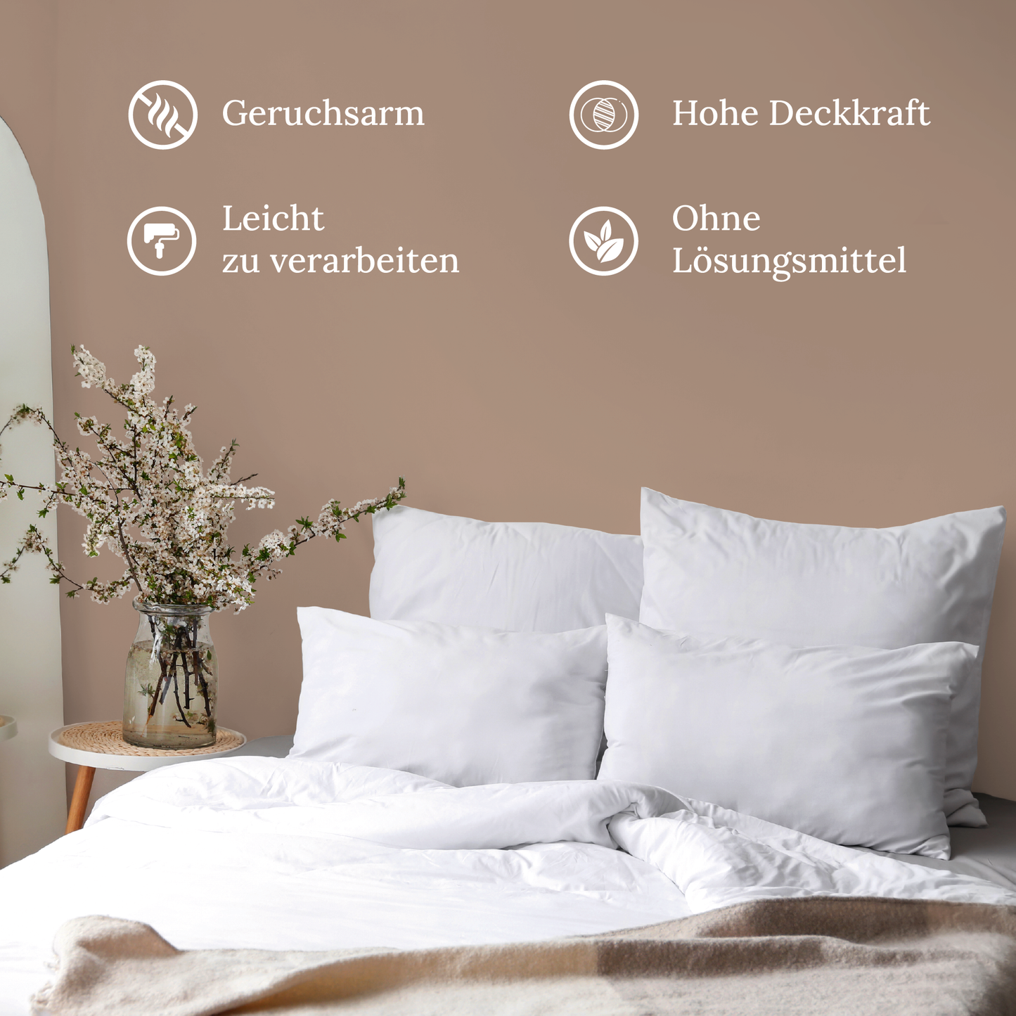 Wandfarbe Profiweiß Mokkabraun