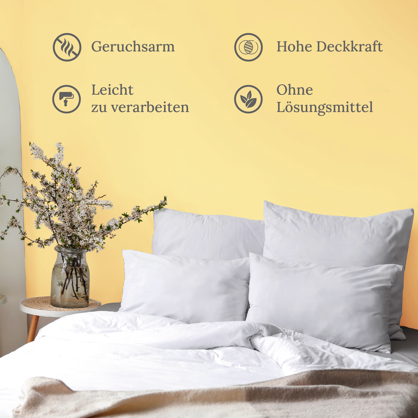 Wandfarbe Profiweiß Gelb Sonnengelb