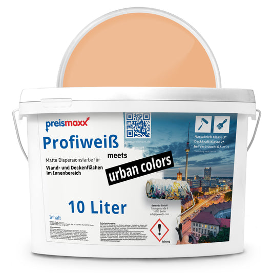 Wandfarbe Profiweiß Orange apricot Aprikose