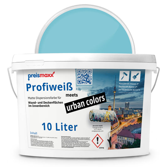 Wandfarbe Profiweiß Blau Caribbean-blue Karibikblau