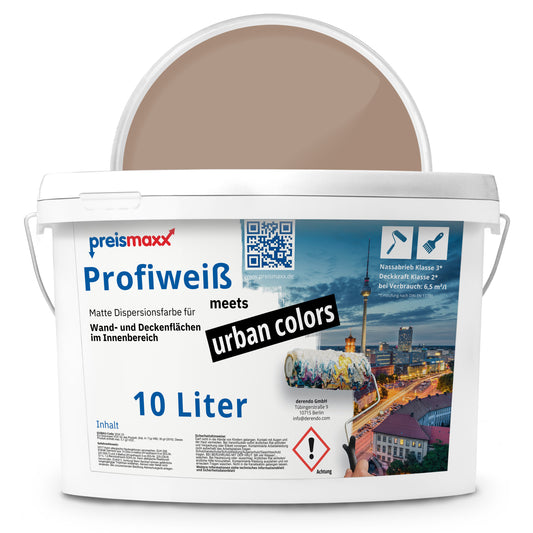 Wandfarbe Profiweiß Braun Mocha-brown Mokkabraun