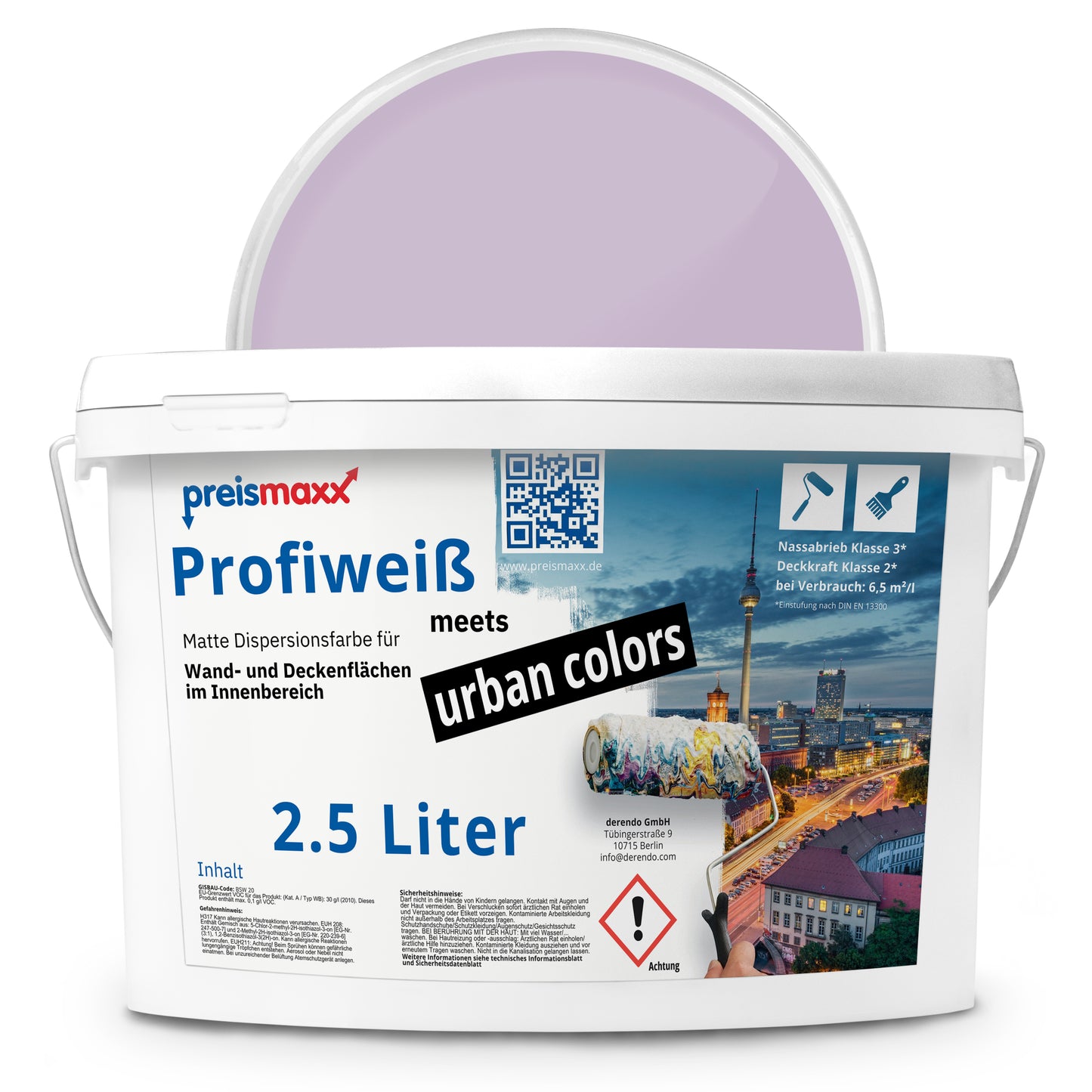 Wandfarbe Profiweiß Lila lilac Flieder