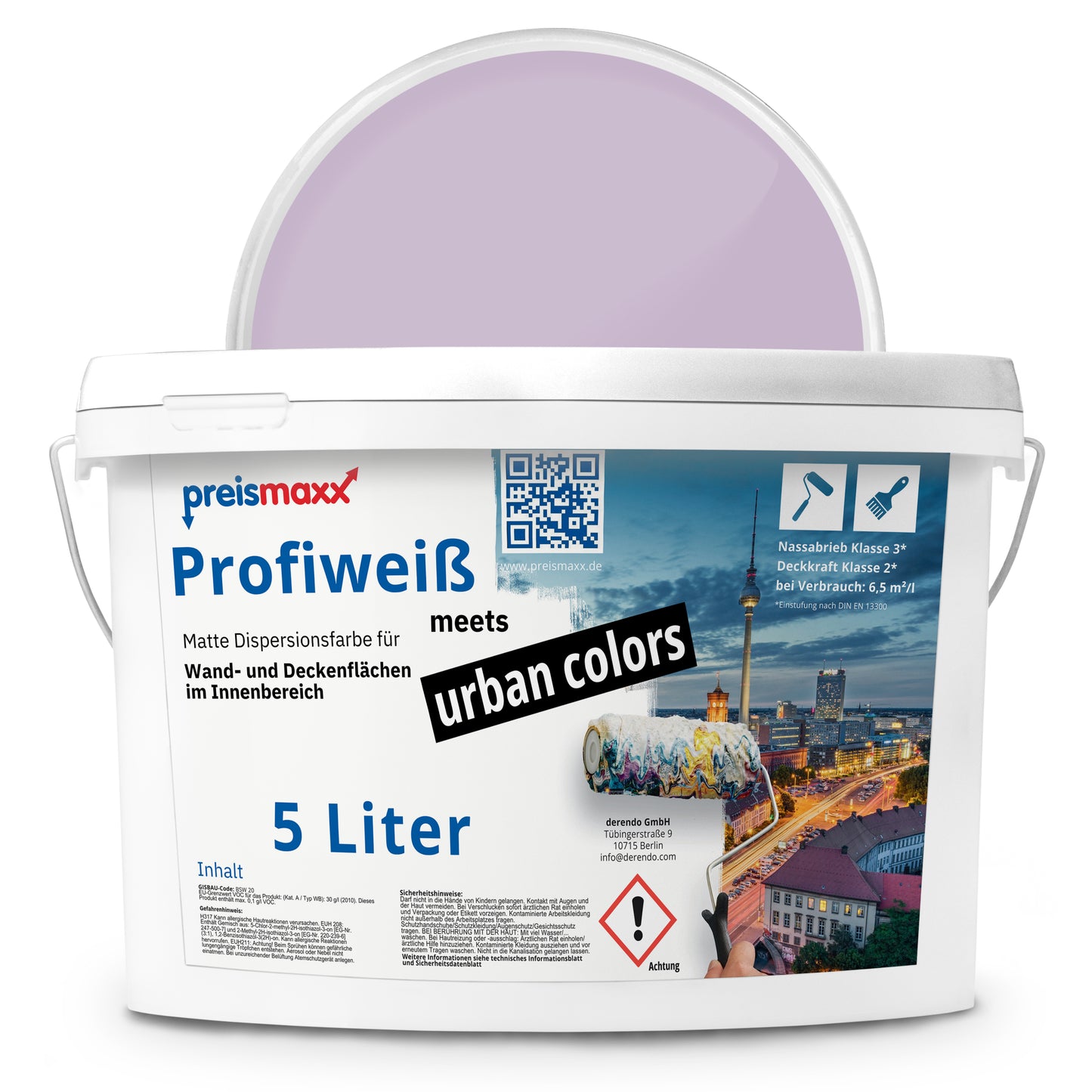 Wandfarbe Profiweiß Lila lilac Flieder