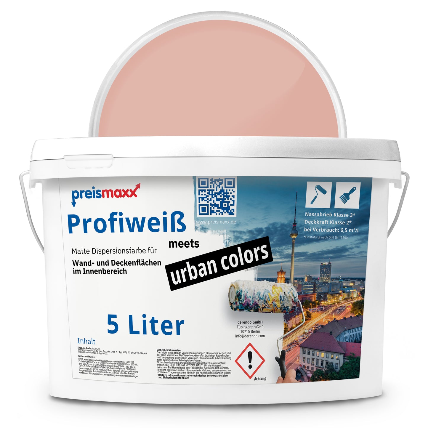 Wandfarbe Profiweiß Rot Brick-red Ziegelsteinrot