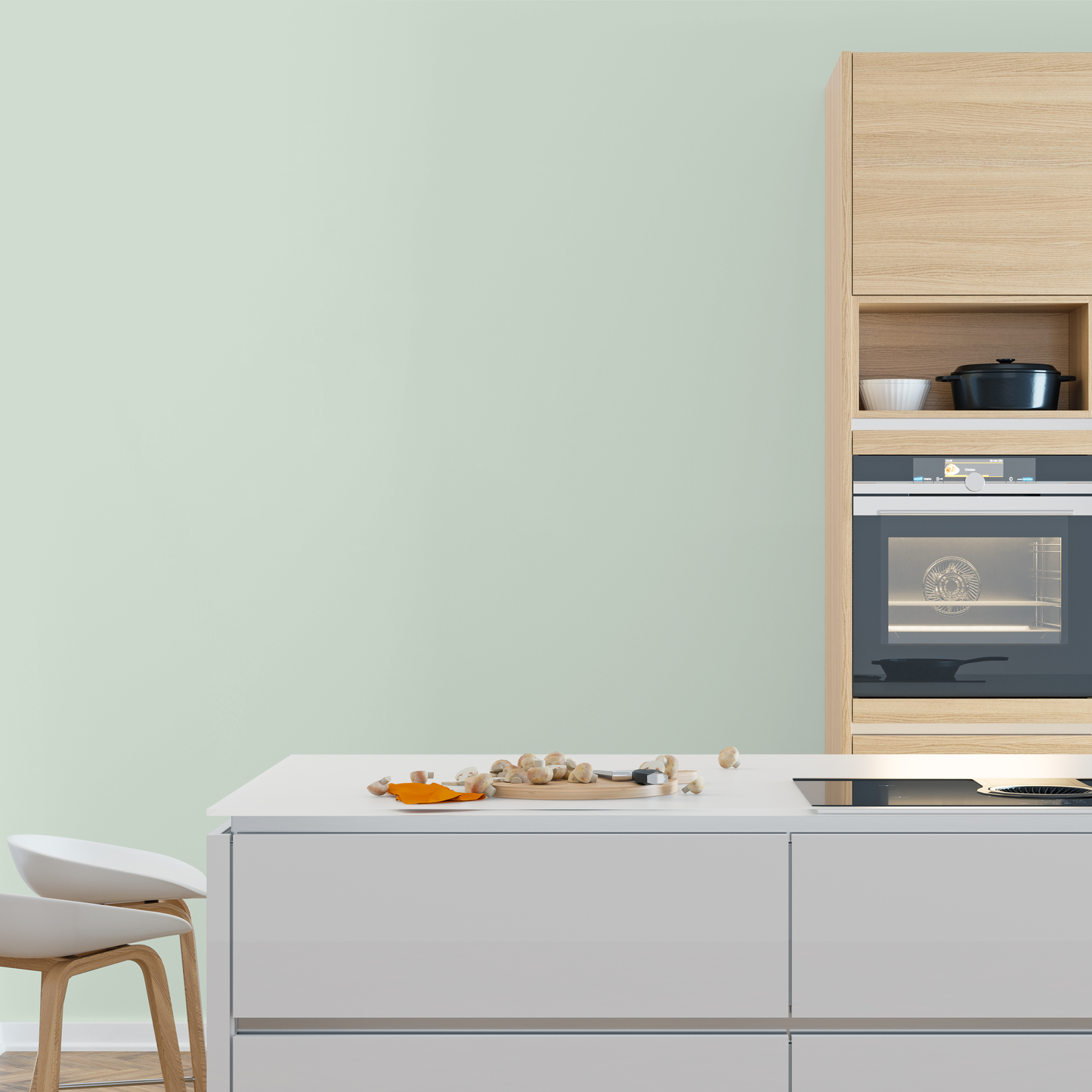 Wandfarbe Profiweiß Grün Sage-green Salbeigrün