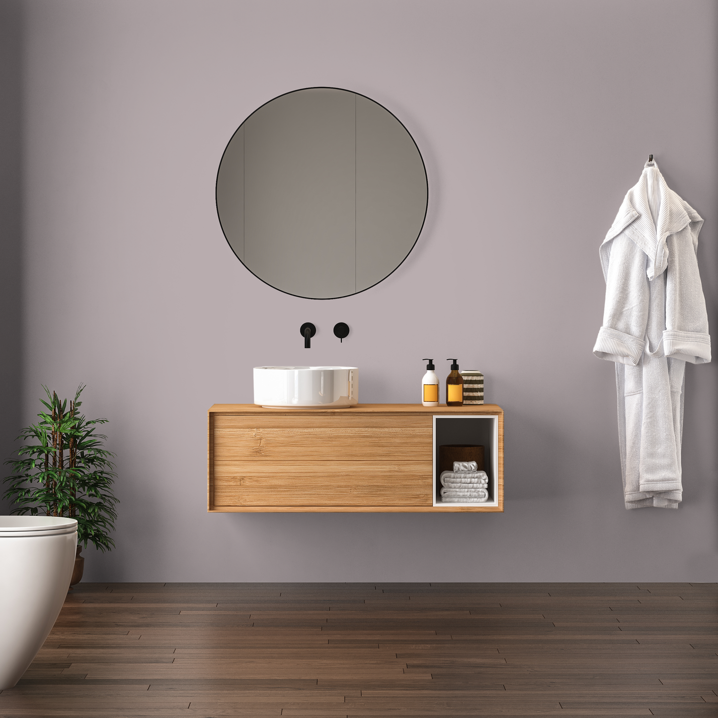 Wandfarbe Profiweiß Lila mauve Mauve