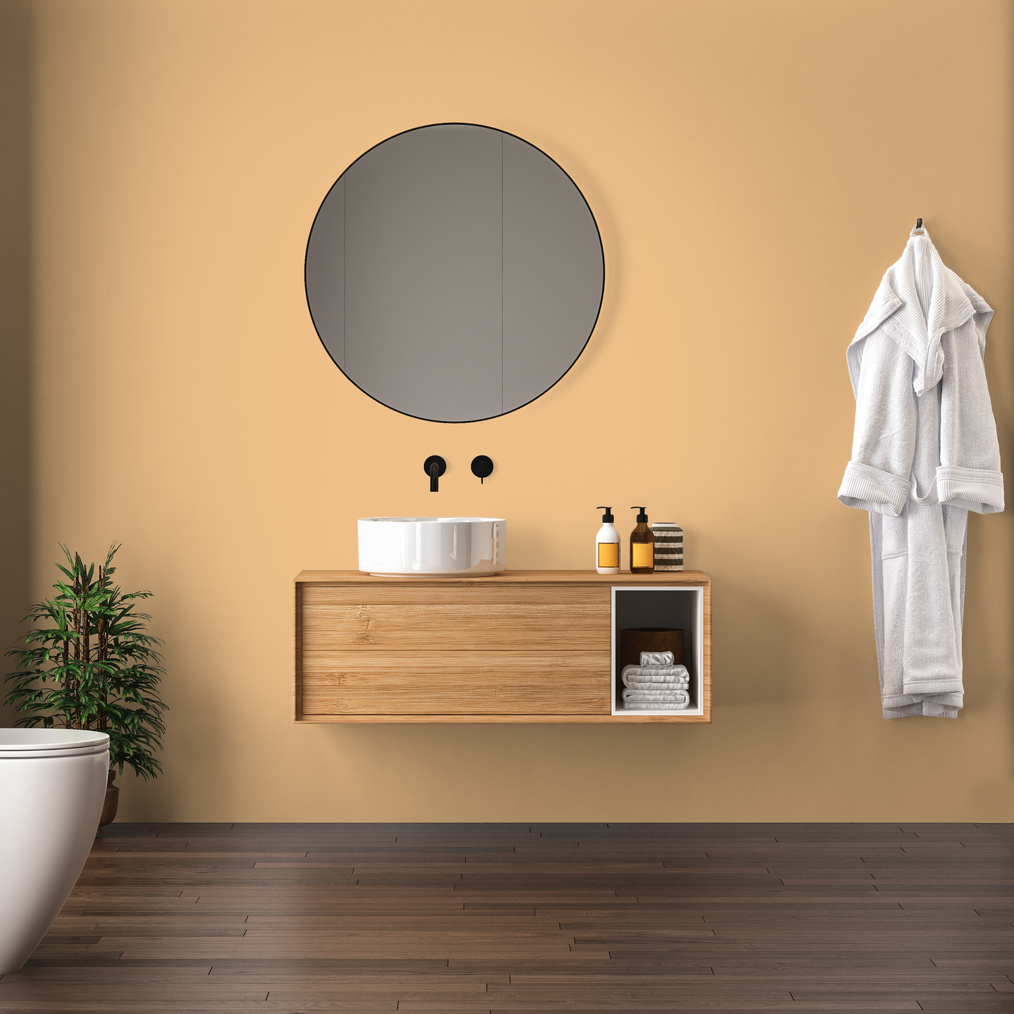 Wandfarbe Profiweiß Orange Ochre-yellow Ockergelb