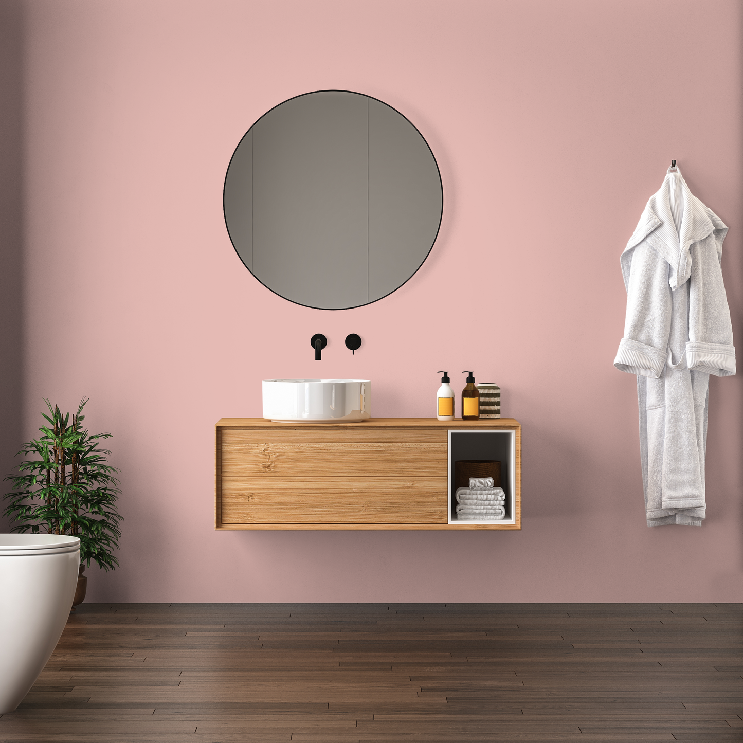 Wandfarbe Profiweiß Pink Pink-brown Rosabraun