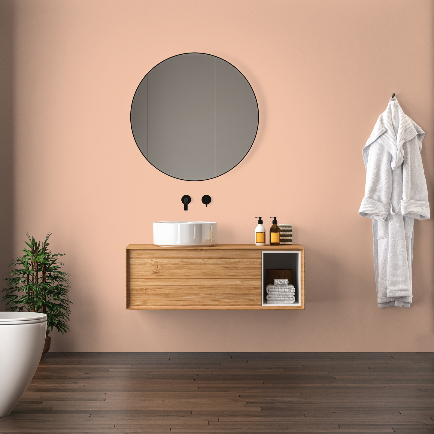Wandfarbe Profiweiß Orange Pink-orange Rosaorange