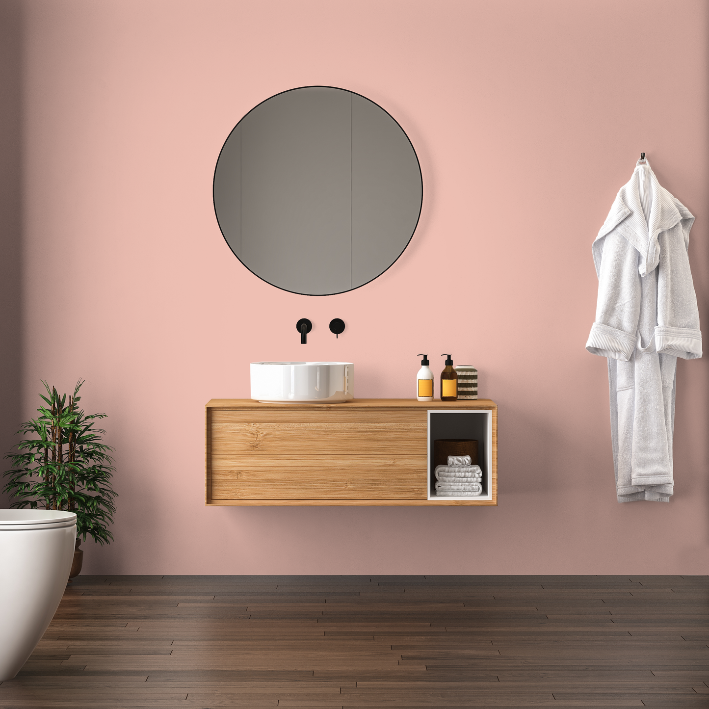 Wandfarbe Profiweiß Pink-peach
