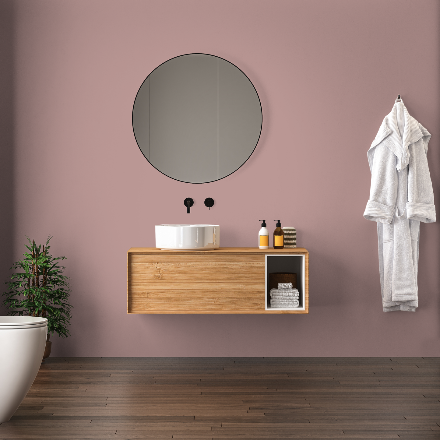Wandfarbe Profiweiß rosewood
