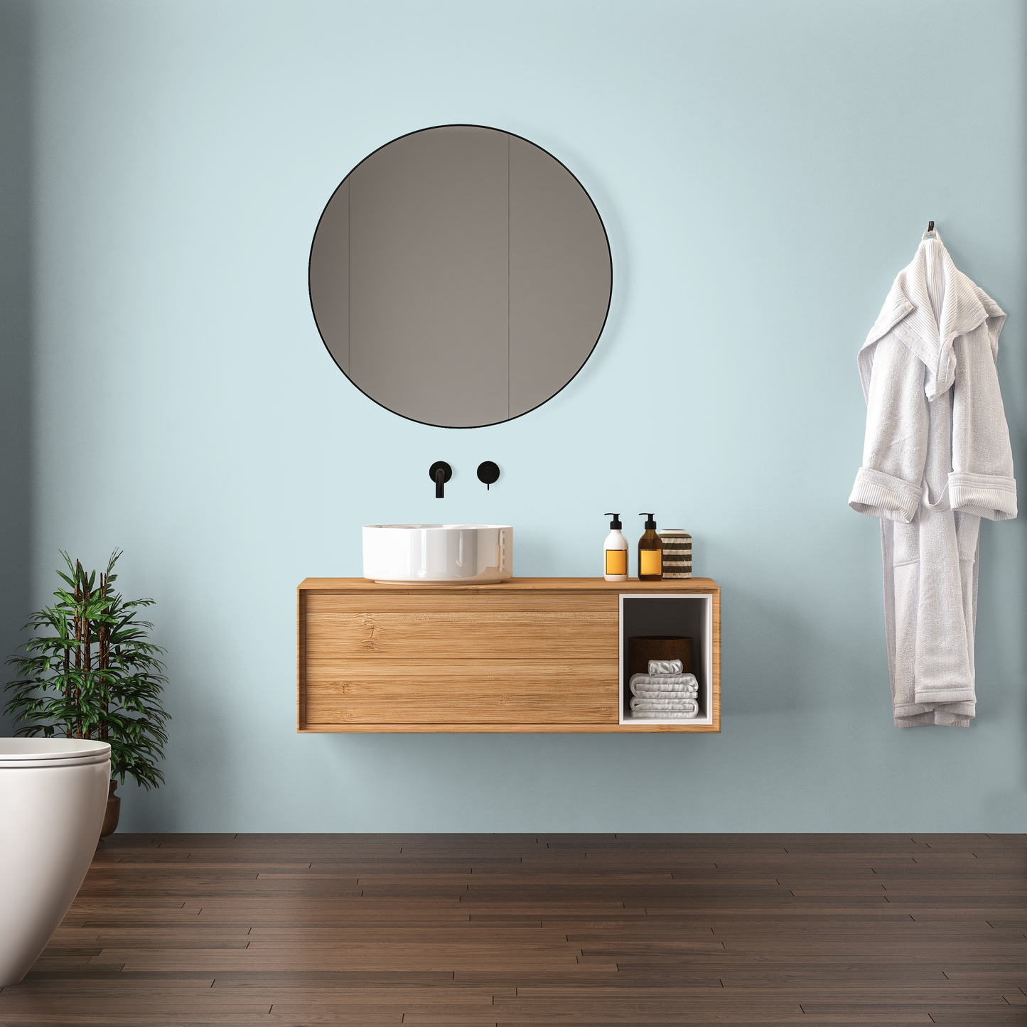 Wandfarbe Profiweiß Blau Sky-blue Himmelblau