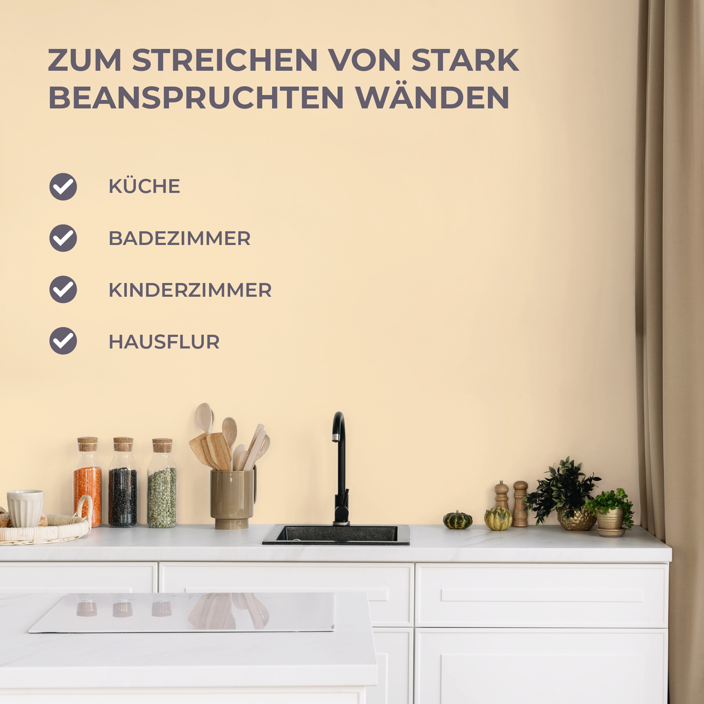 Preismaxx Latexfarbe matt Wandfarbe beige, biscuitbeige