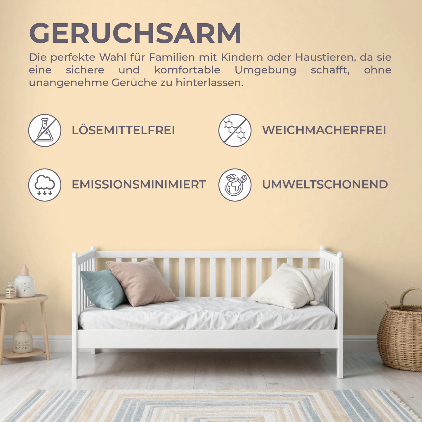 Preismaxx Latexfarbe matt Wandfarbe beige, biscuitbeige