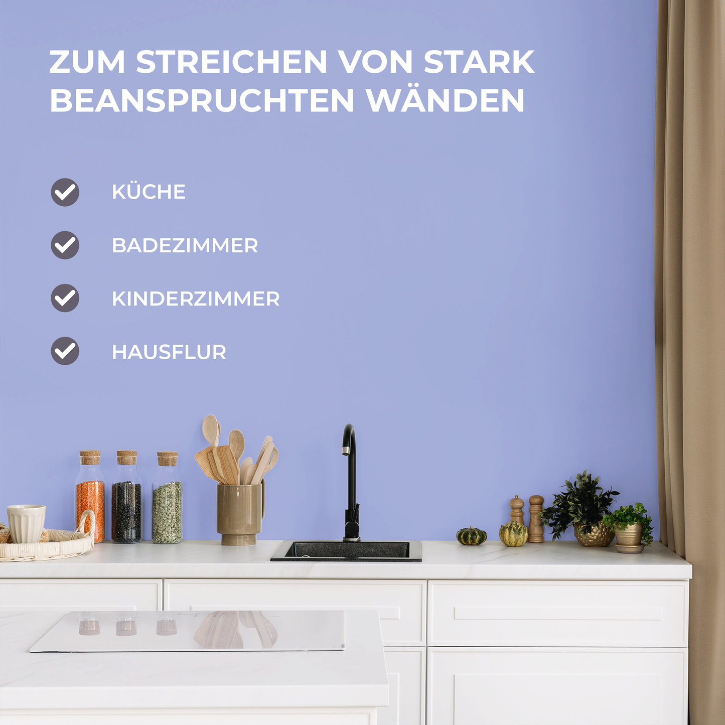 Preismaxx Latexfarbe matt Wandfarbe blau, blaulila