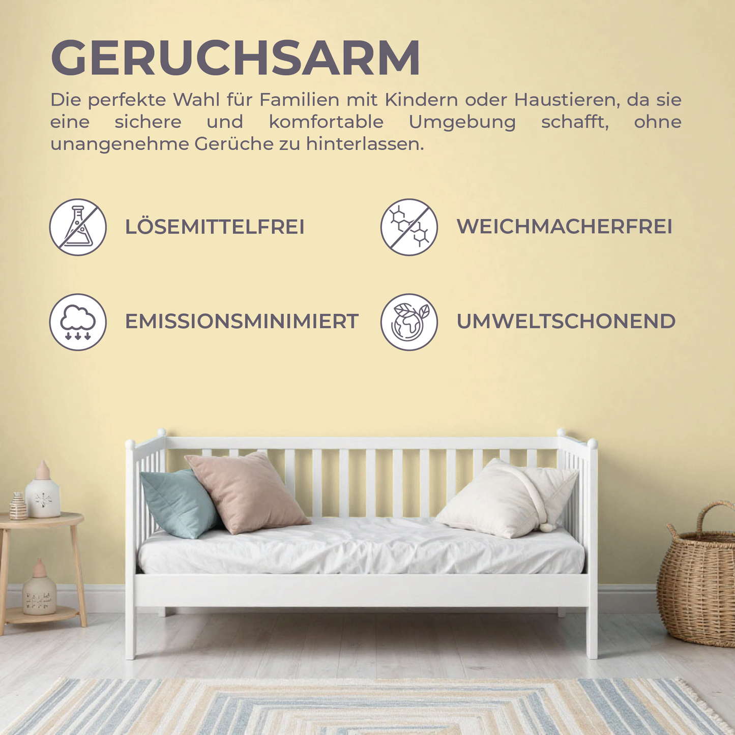 Preismaxx Latexfarbe matt Wandfarbe gelb, champagner