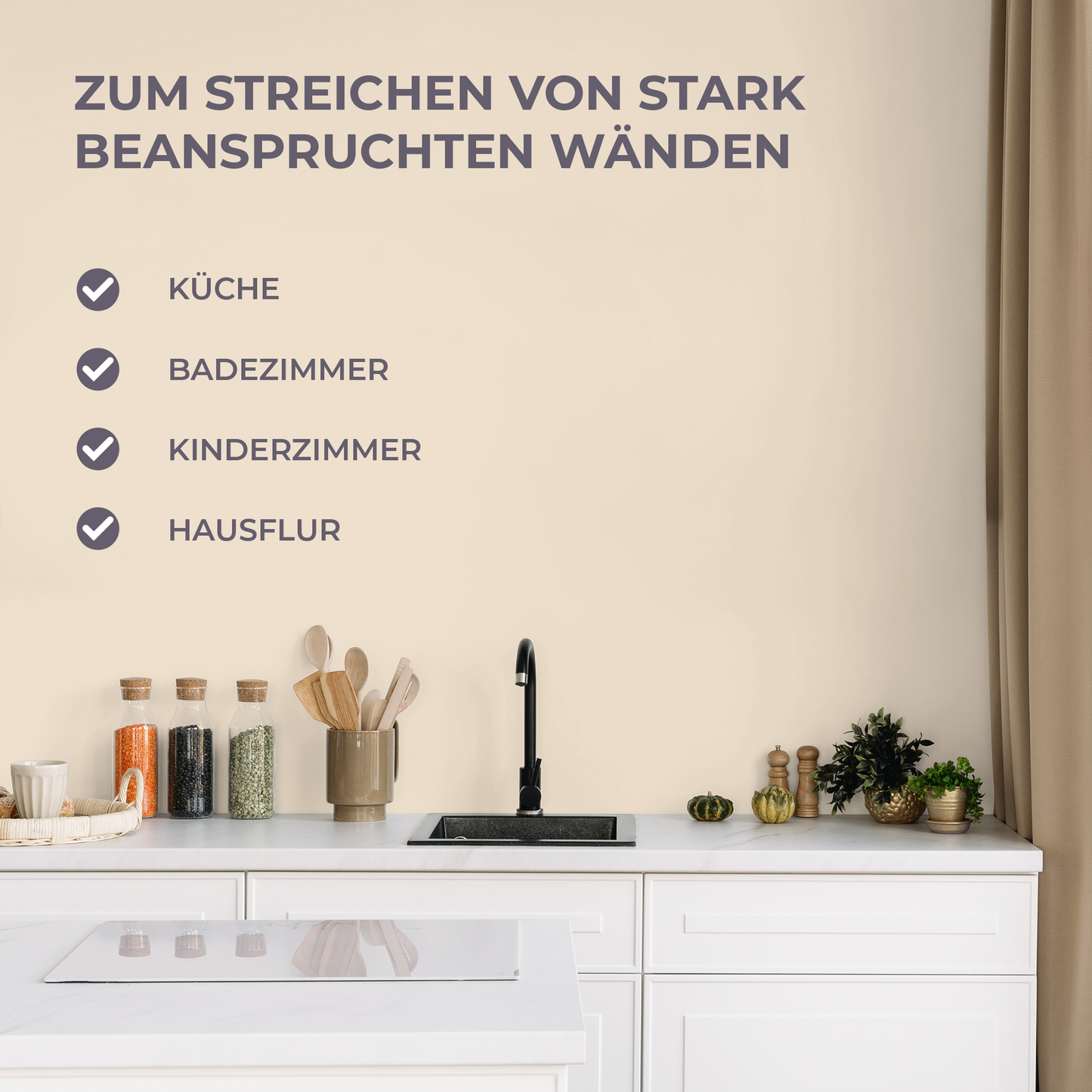 Preismaxx Latexfarbe matt Wandfarbe beige, cremefarben