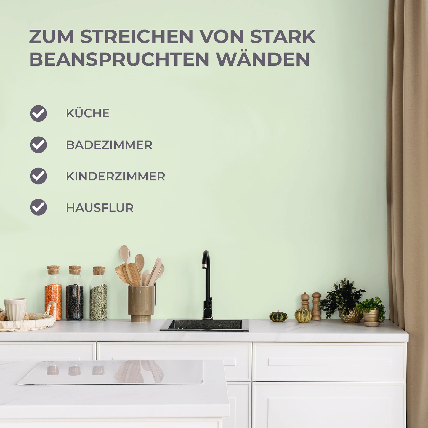 Preismaxx Latexfarbe matt Wandfarbe grün, Eisgrün