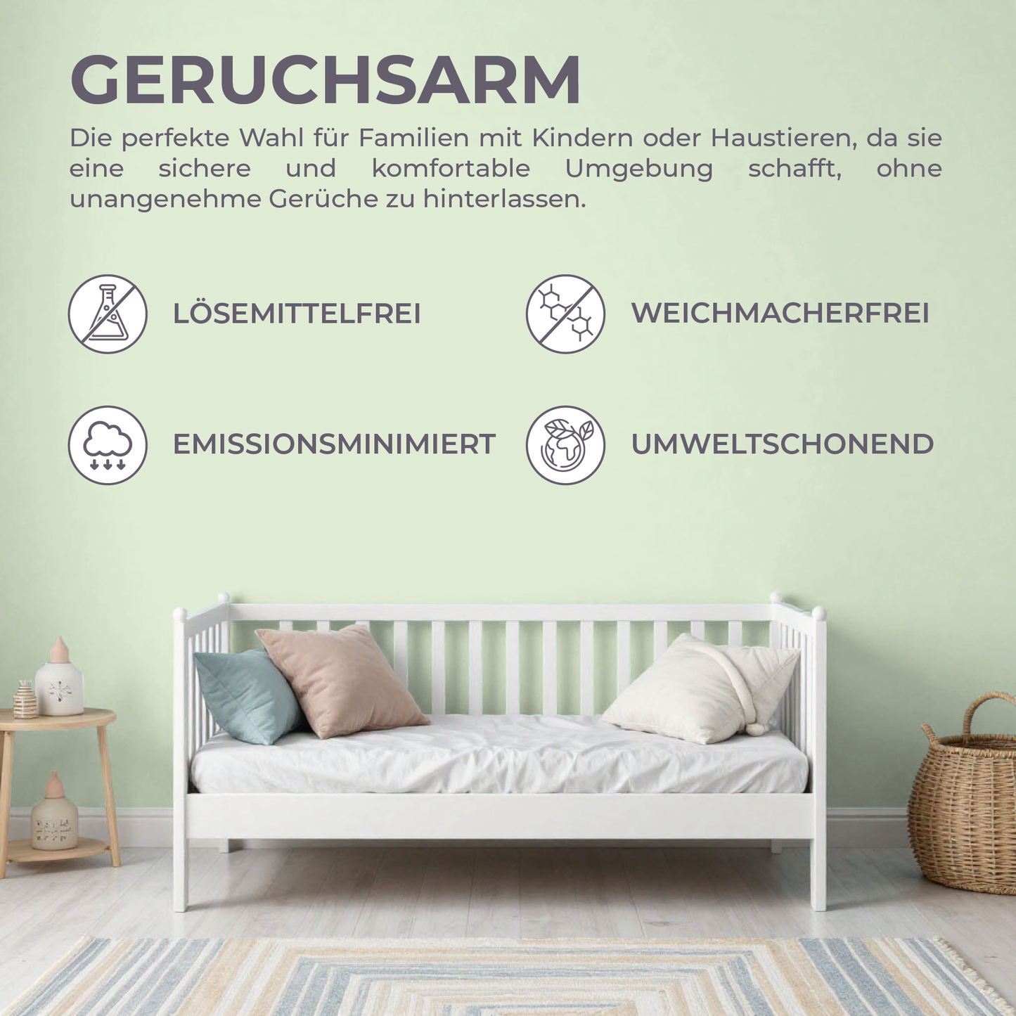 Preismaxx Latexfarbe matt Wandfarbe grün, Eisgrün