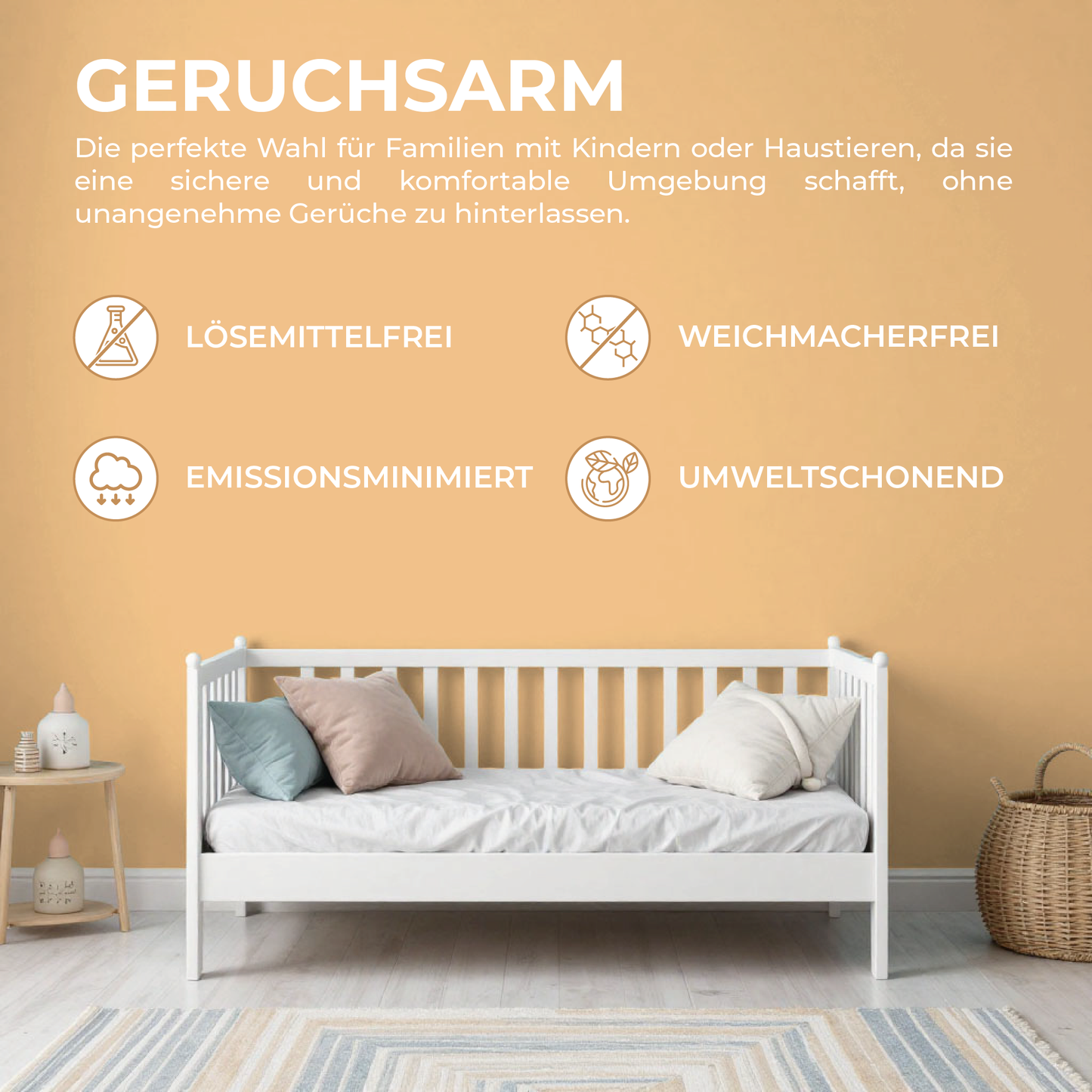 Preismaxx Latexfarbe matt Wandfarbe gelb, ockergelb