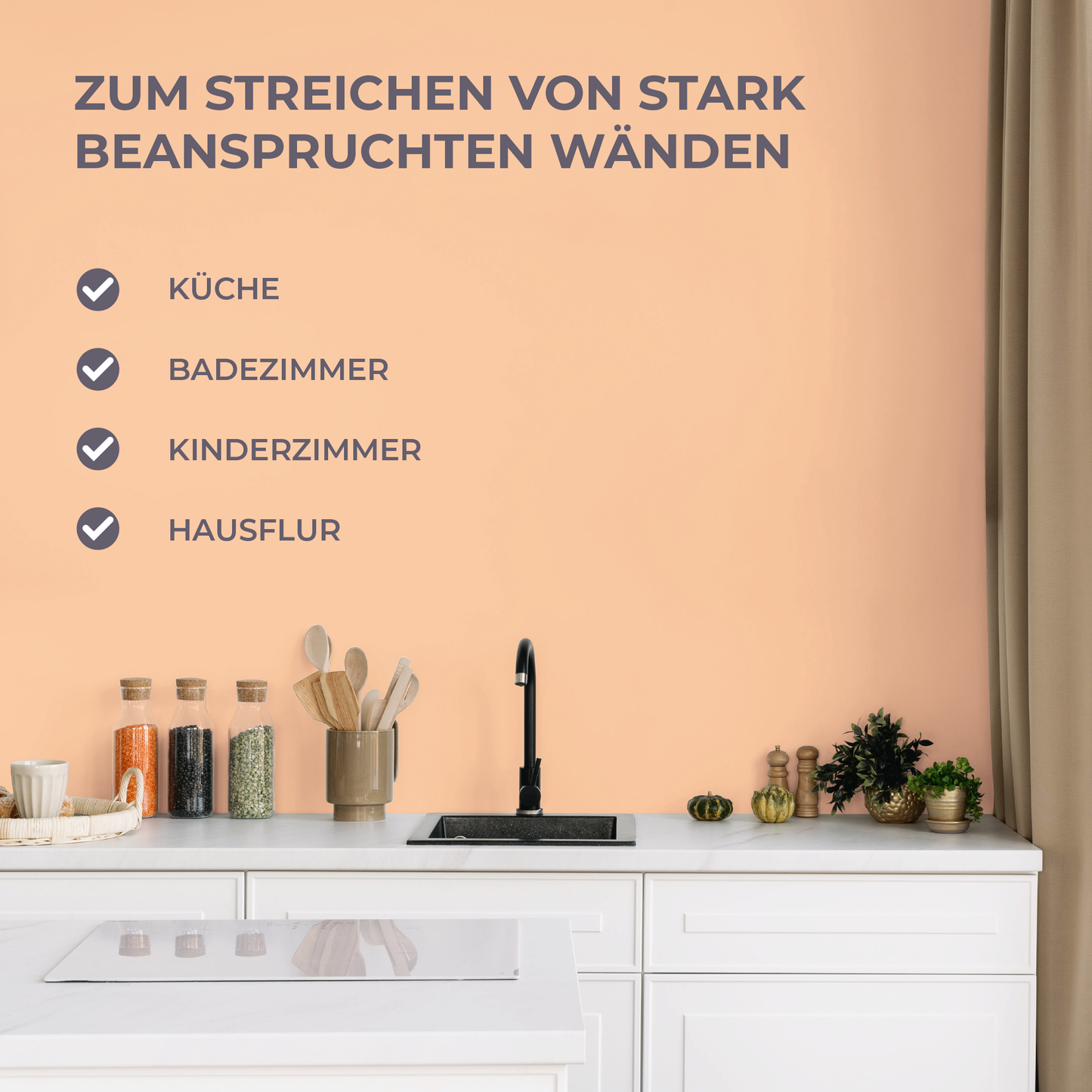 Preismaxx Latexfarbe matt Wandfarbe orange, pastellorange
