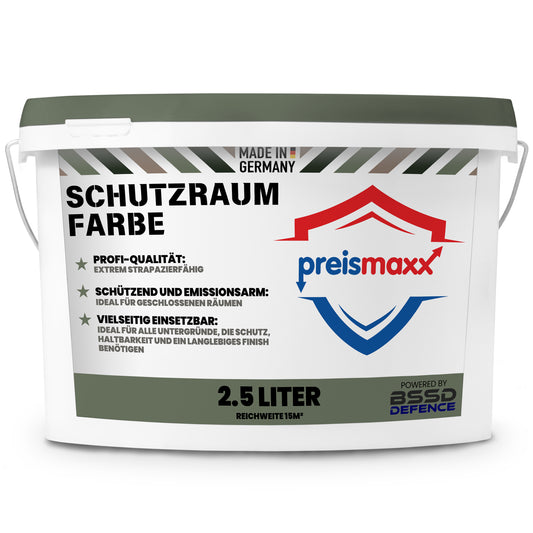 Preismaxx Schutzraumfarbe - Powerd by BSSD Defence
