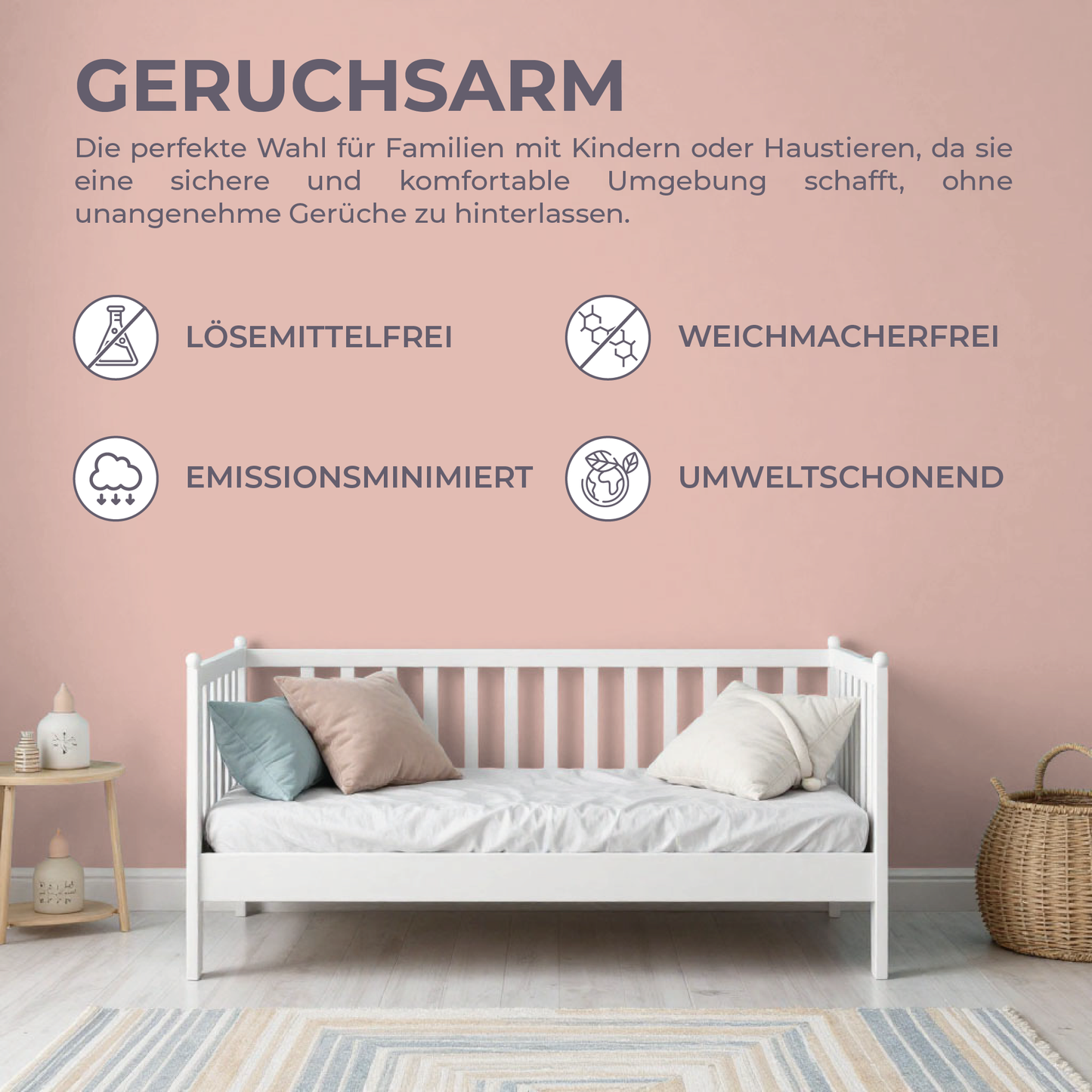 Preismaxx Latexfarbe matt Wandfarbe rosa, rosabraun
