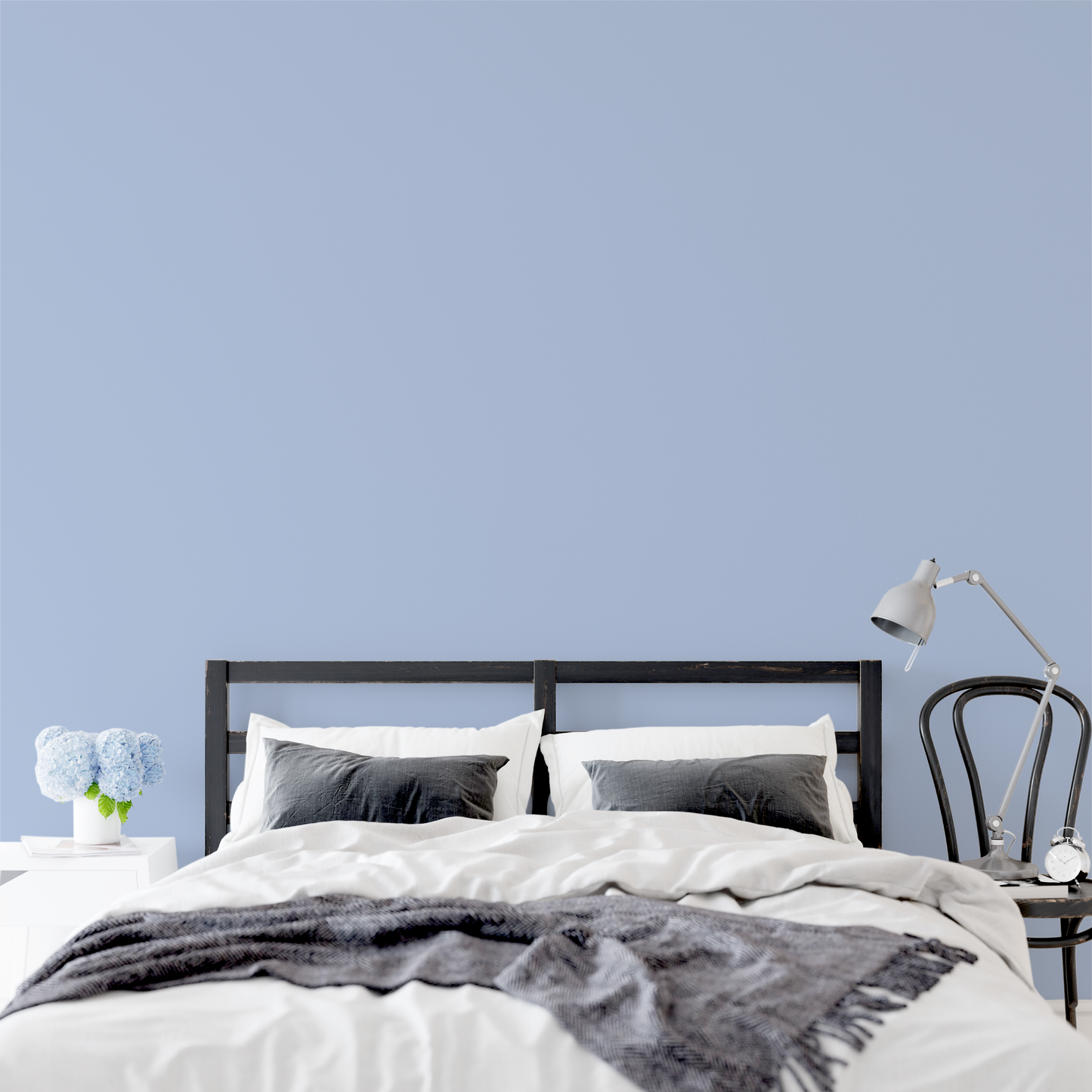 Wandfarbe Profiweiß Blau denim