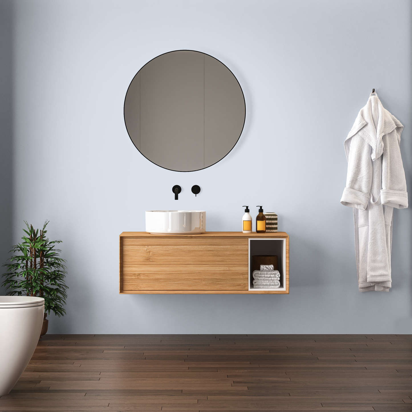 Wandfarbe Profiweiß Blau Alpine-blue Alpinblau