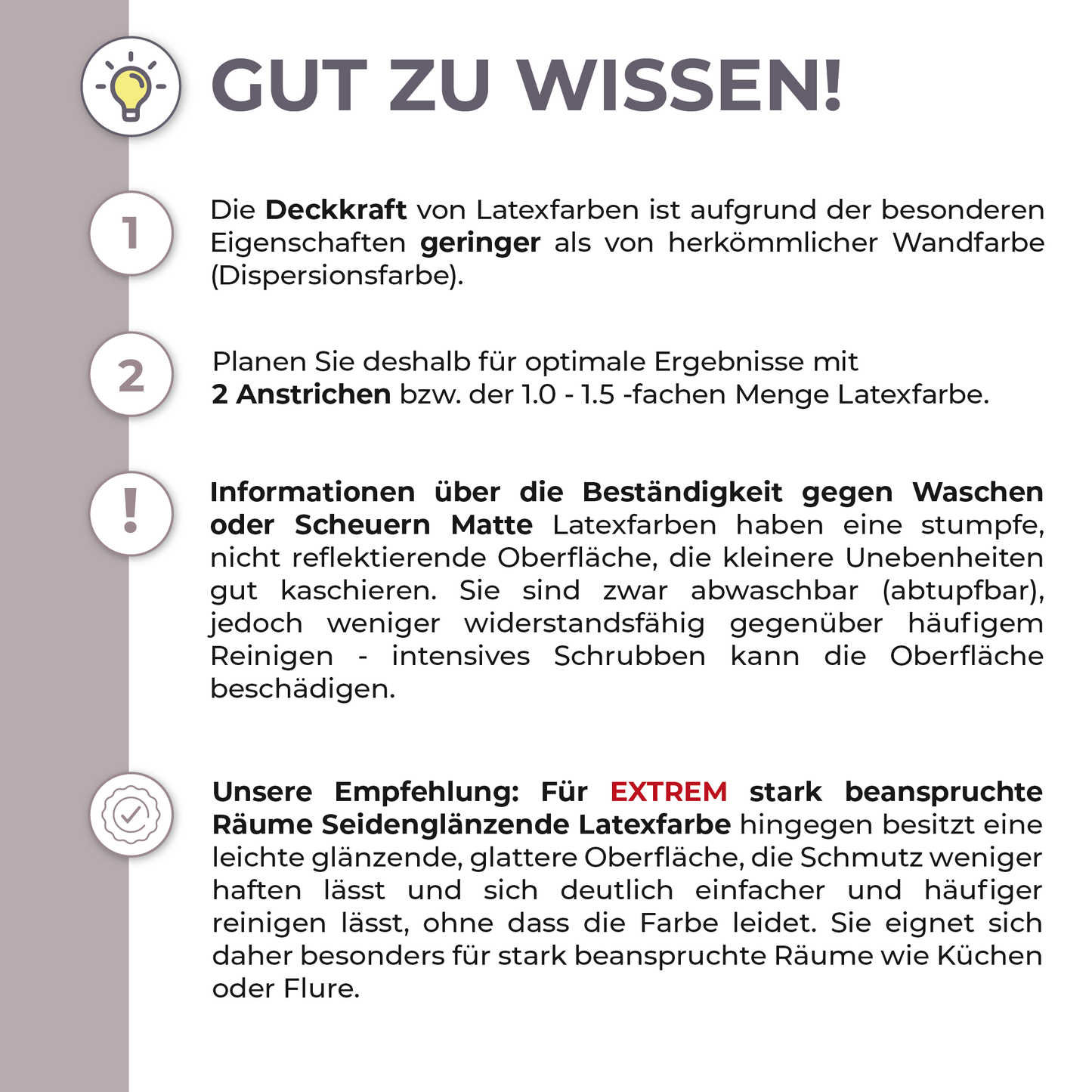 Preismaxx Latexfarbe matt Wandfarbe lila, braunlila