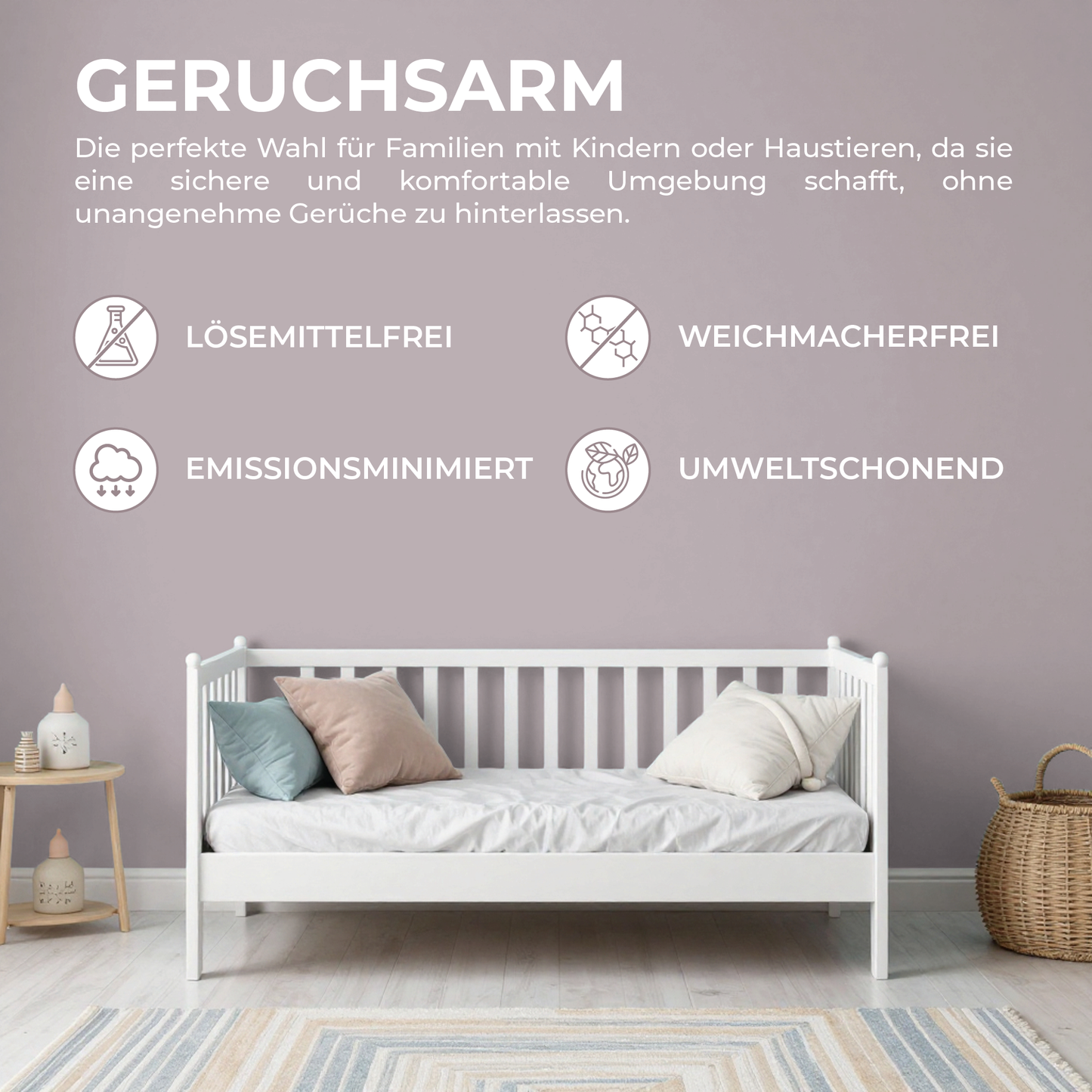 Preismaxx Latexfarbe matt Wandfarbe lila, braunlila