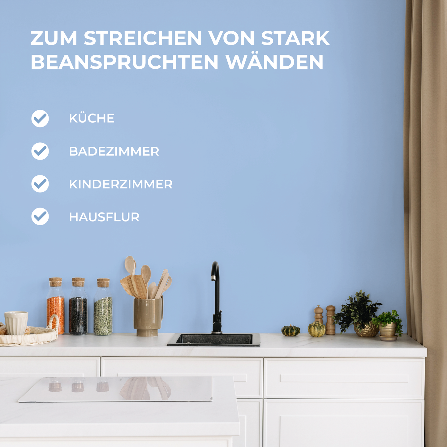 Preismaxx Latexfarbe matt Wandfarbe blau, denim