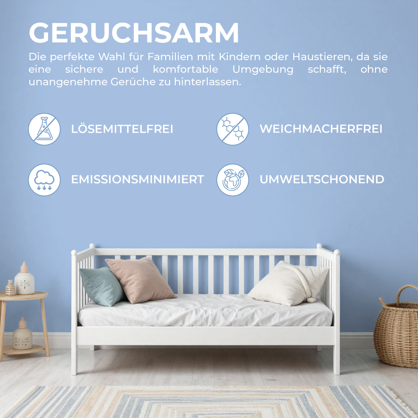 Preismaxx Latexfarbe matt Wandfarbe blau, denim