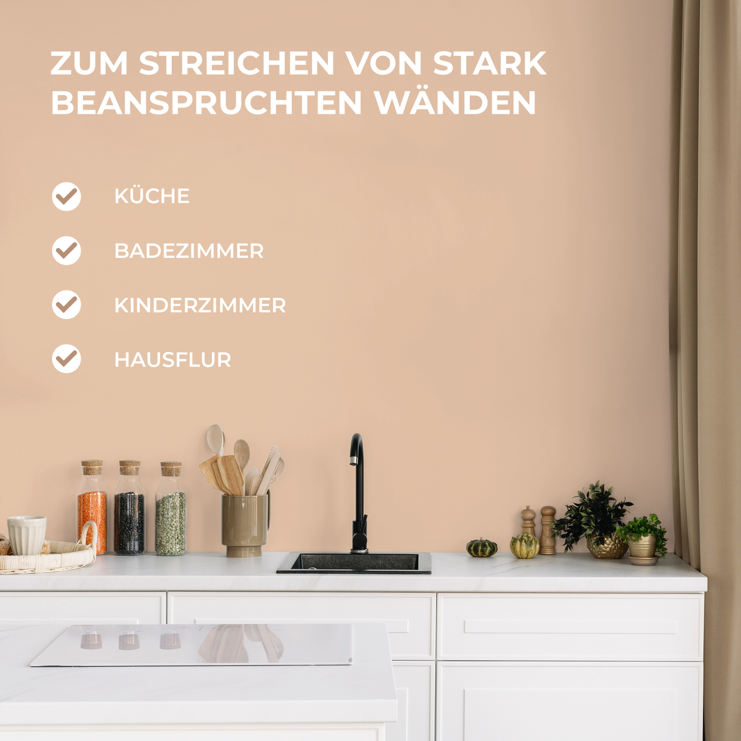 Preismaxx Latexfarbe matt Wandfarbe beige, dunkelbeige