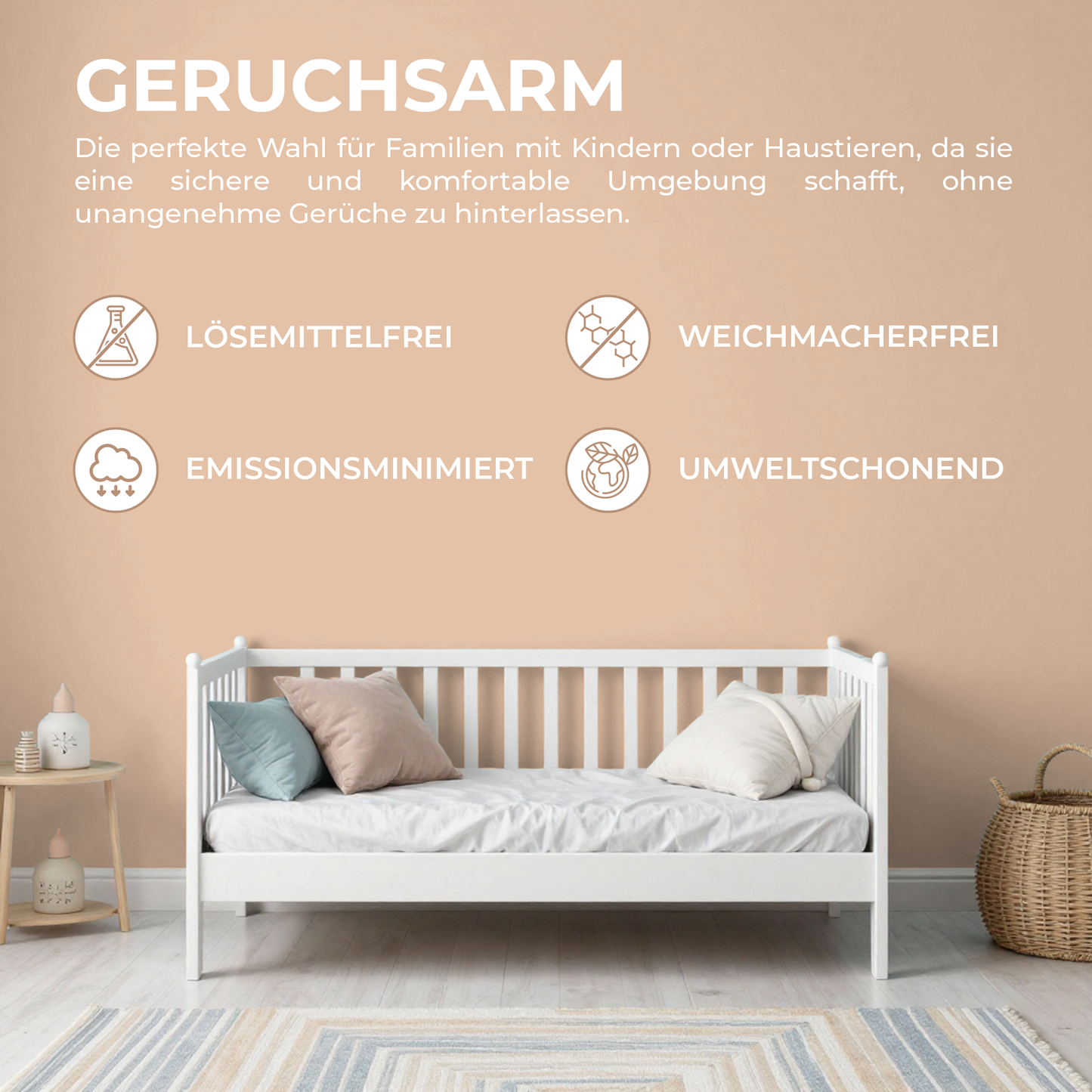 Preismaxx Latexfarbe matt Wandfarbe beige, dunkelbeige