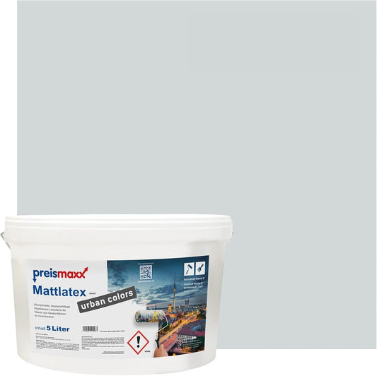 Preismaxx Latexfarbe matt Wandfarbe grau, Elefantengrau