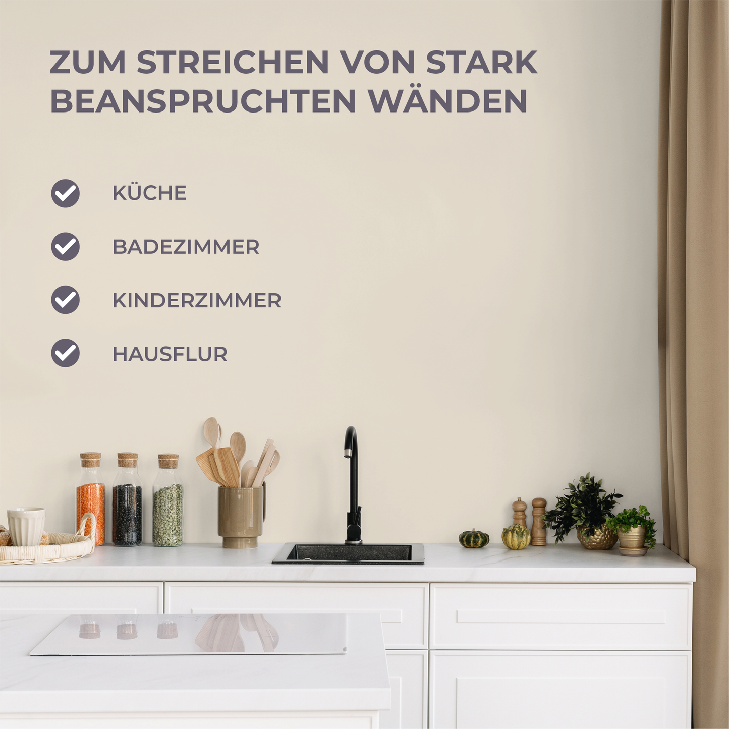 Preismaxx Latexfarbe matt Wandfarbe beige, graubeige