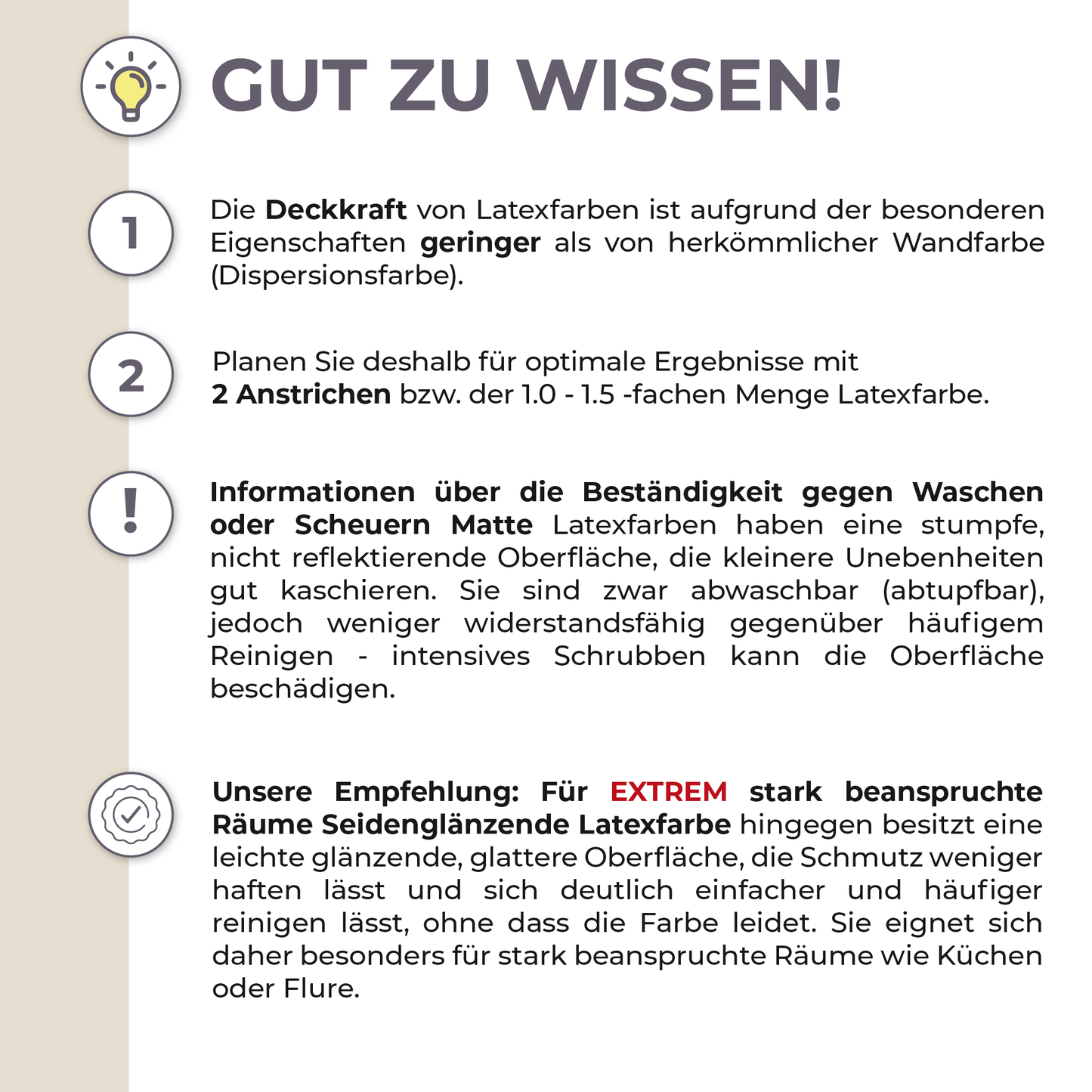 Preismaxx Latexfarbe matt Wandfarbe beige, graubeige