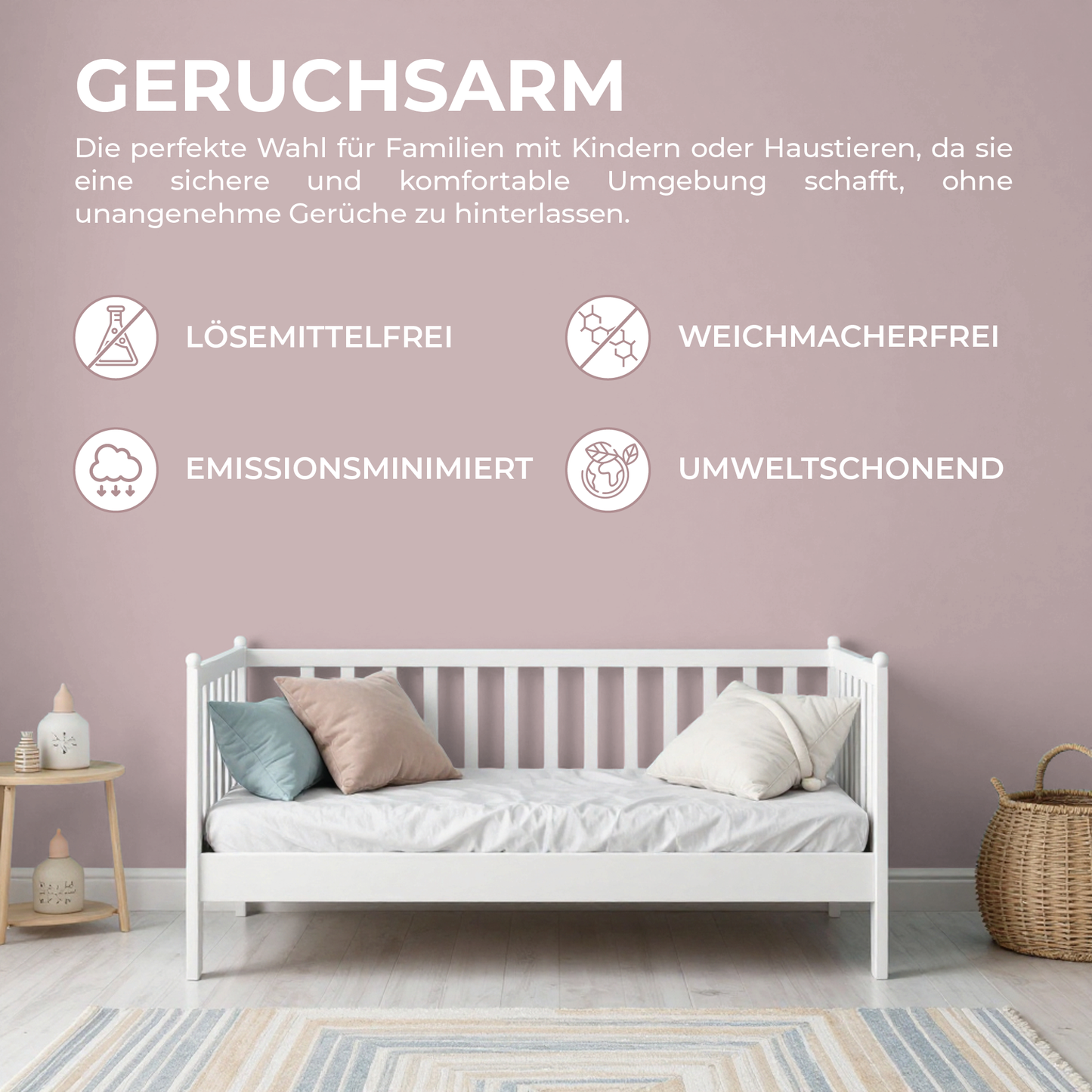 Preismaxx Latexfarbe matt Wandfarbe rot, graurot