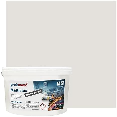 Preismaxx Latexfarbe matt Wandfarbe grau, greige