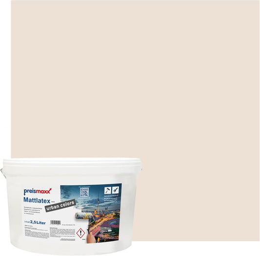 Preismaxx Latexfarbe matt Wandfarbe beige, Perlbeige