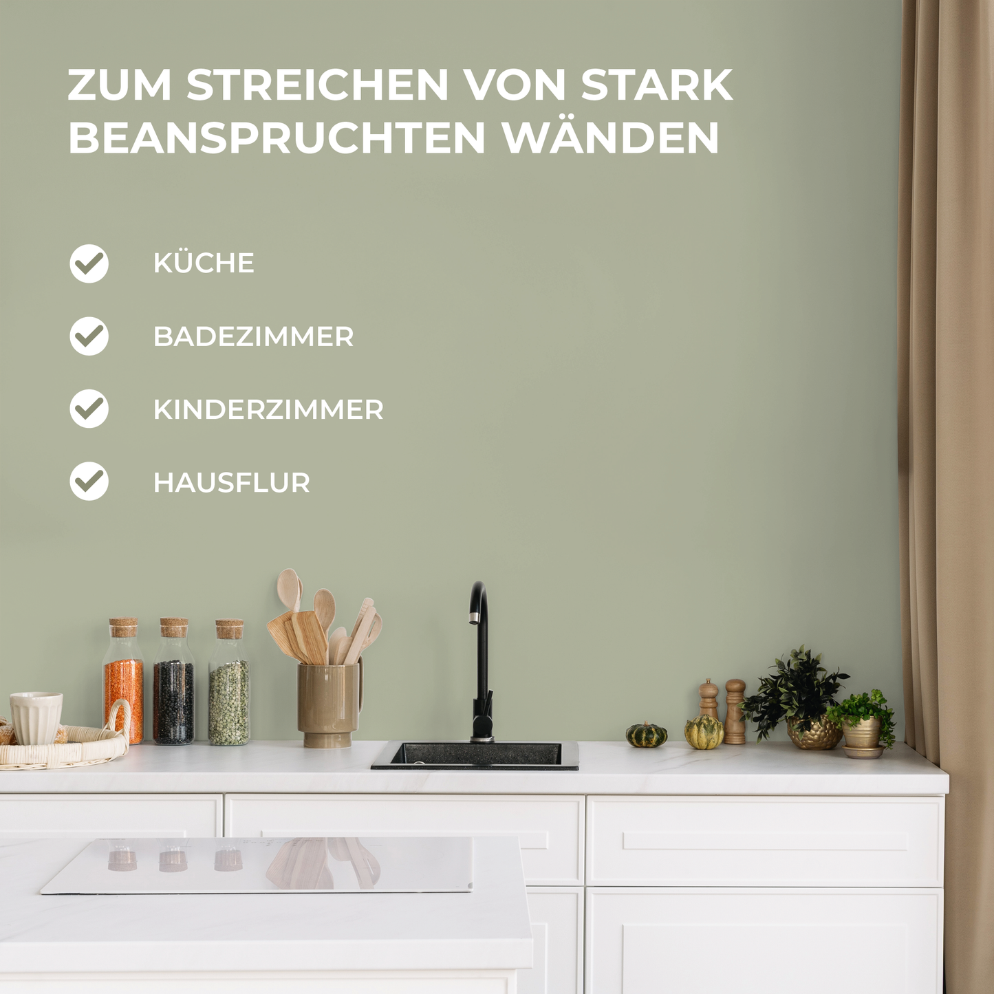 Preismaxx Latexfarbe matt Wandfarbe grün, salbeigrün