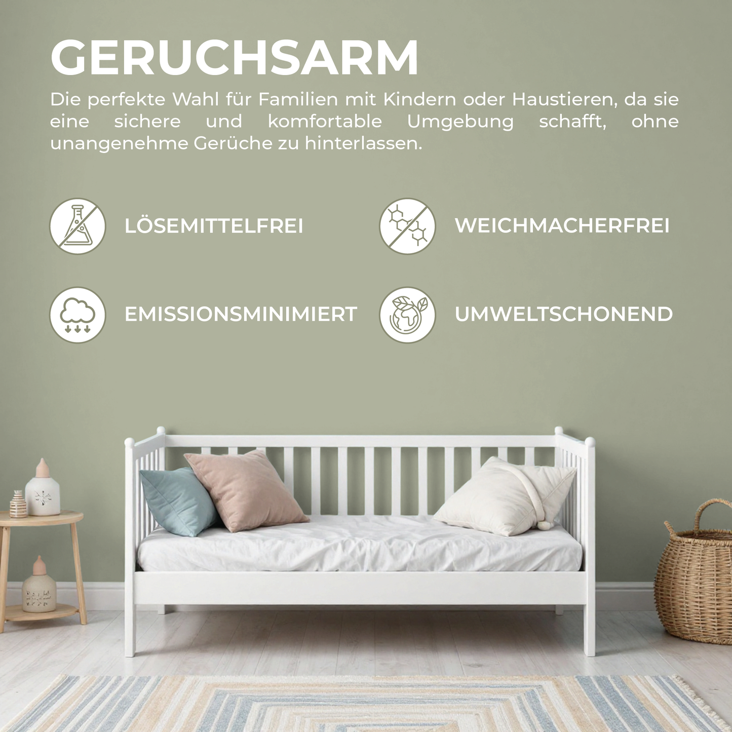 Preismaxx Latexfarbe matt Wandfarbe grün, salbeigrün