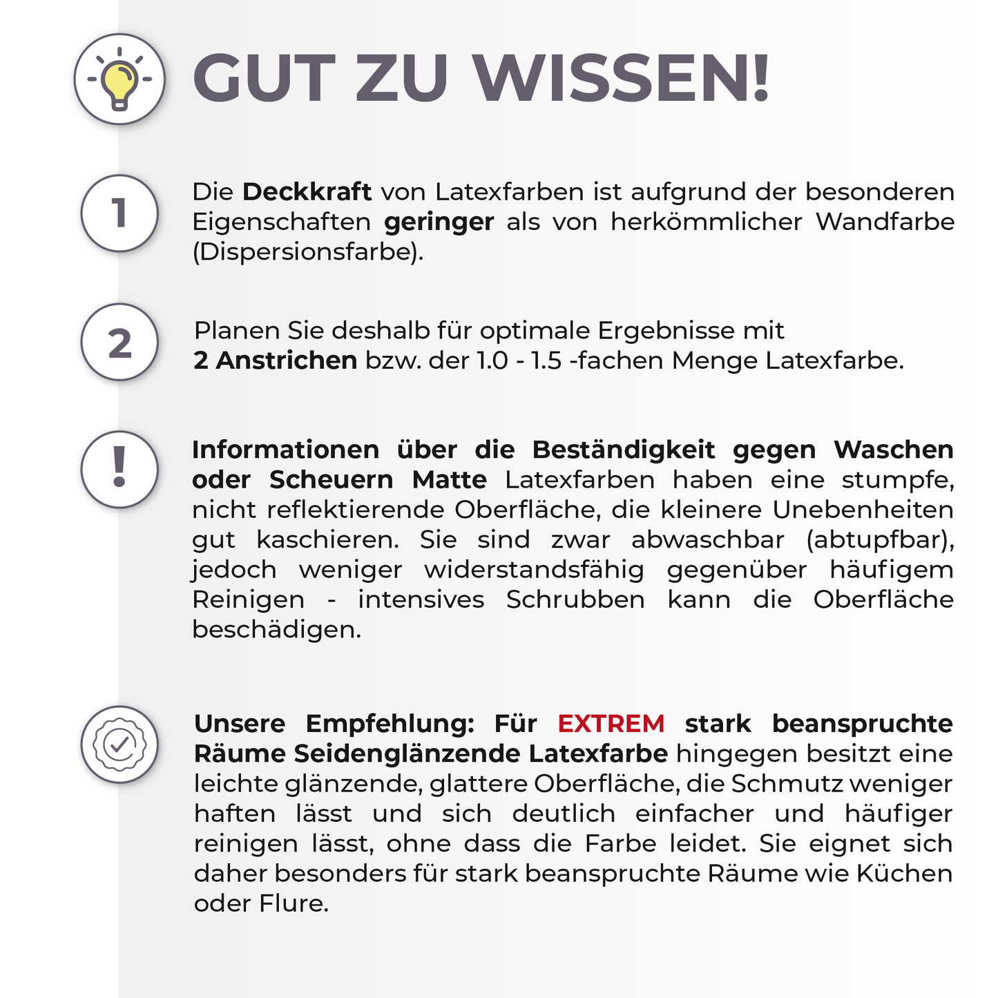 Latexfarbe weiß matt 2,5L gute Deckkraft - Mattlatex